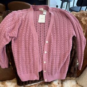 Wilfred Mauve Knit Cardigan